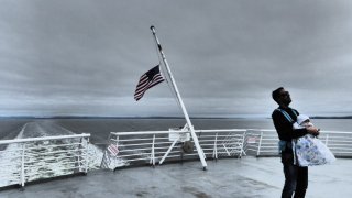 Personne sur un ferrie